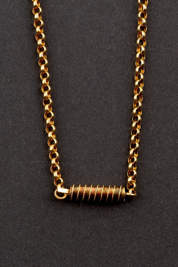Antiek 14 krt. gouden jasseron collier