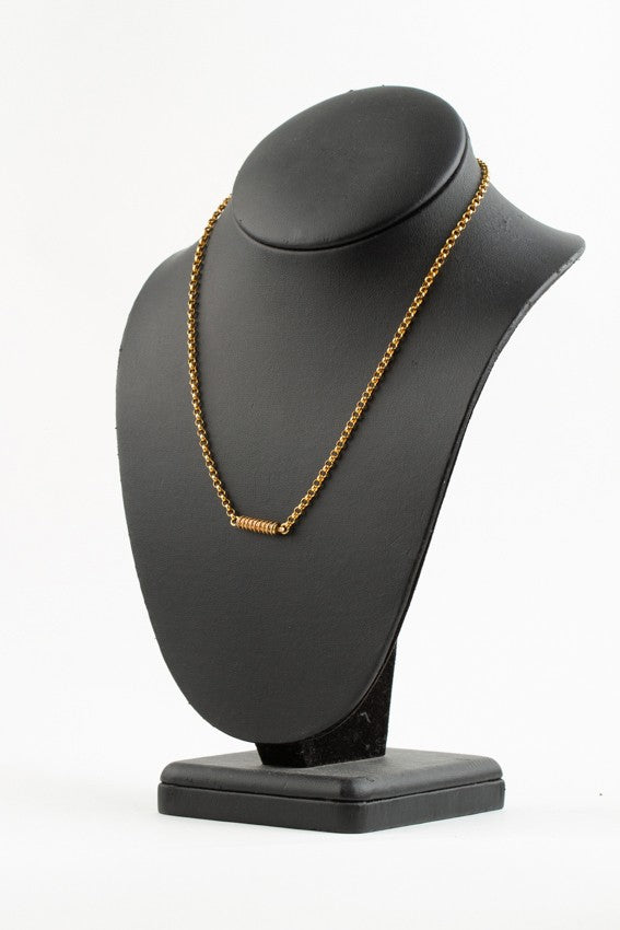 Antiek 14 krt. gouden jasseron collier