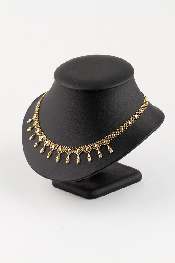 Gouden filigrain collier