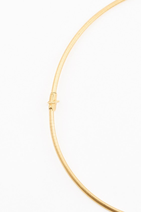 Gouden gematteerd omega collier