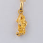 Gouden nugget hanger aan gouden collier