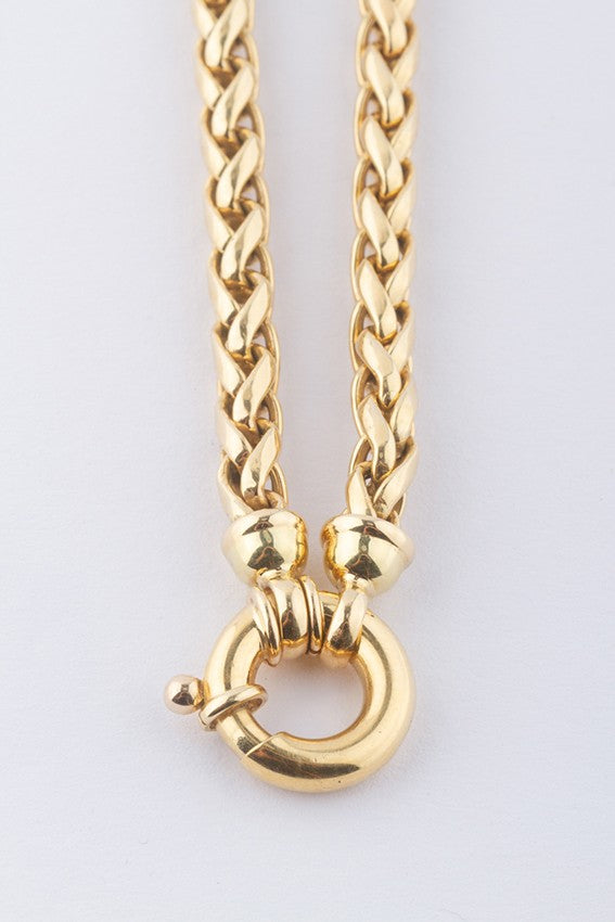 Gouden gevlochten collier