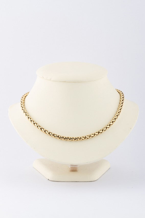 Gouden gevlochten collier