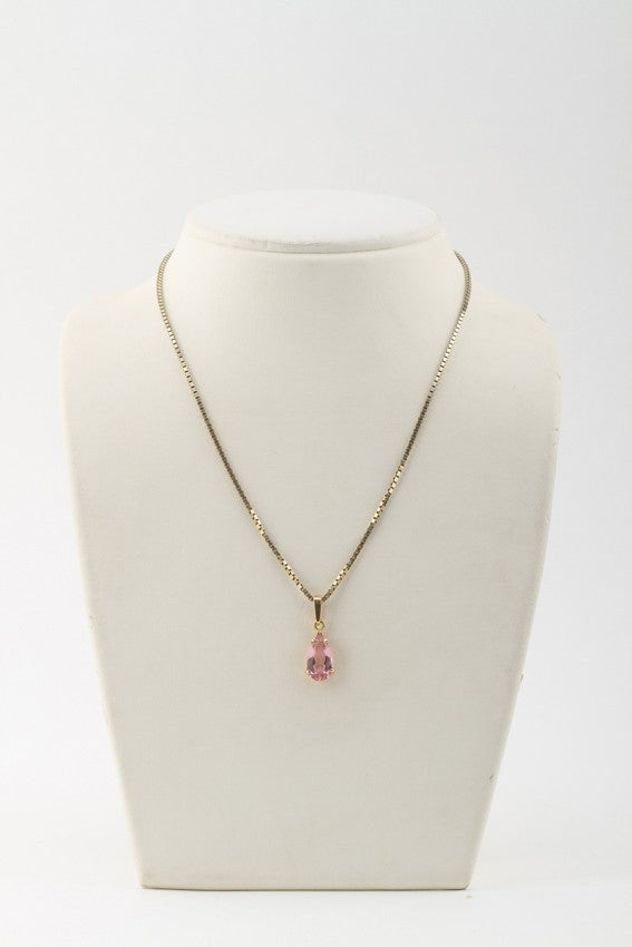 Gouden hanger met toermalijn