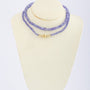 Tanzanite necklace en-chute strung on a gold clasp