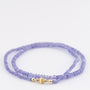 Tanzanite necklace en-chute strung on a gold clasp