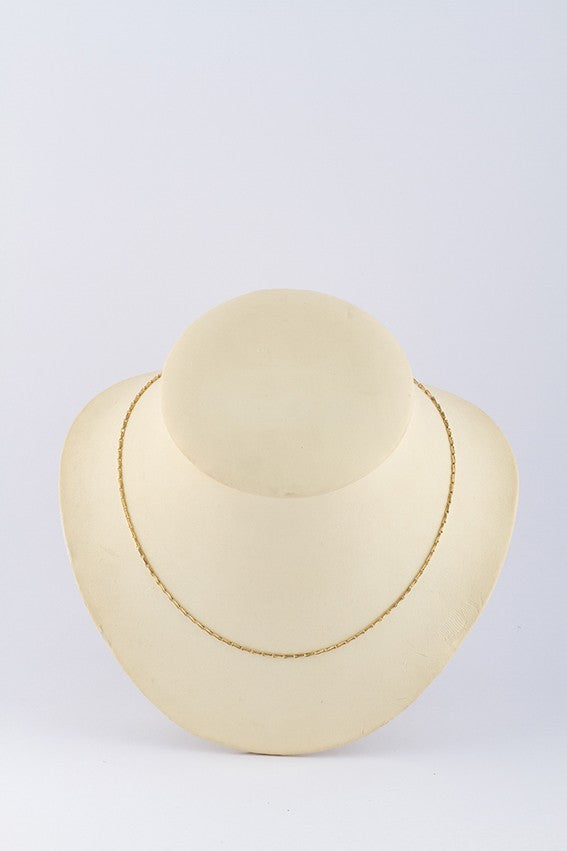 Gouden gersten korrel collier