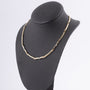 Gold link necklace with 3 diamonds