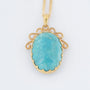 Gouden hanger met turkoois aan gouden gourmet collier
