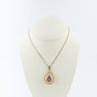 Gouden hanger met amethist aan gouden collier