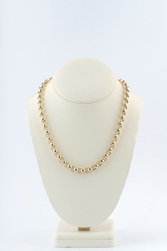 Wit/geel gouden jasseron collier