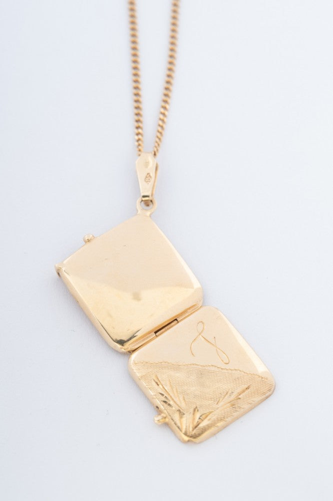 Gouden medaillon aan gouden gourmet collier