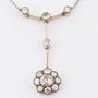 Antieke entourage hanger met briljant