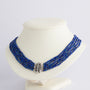 Lapis Lazuli necklace with white gold clasp