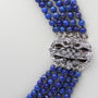Lapis Lazuli necklace with white gold clasp