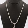 White gold necklace with diamonds