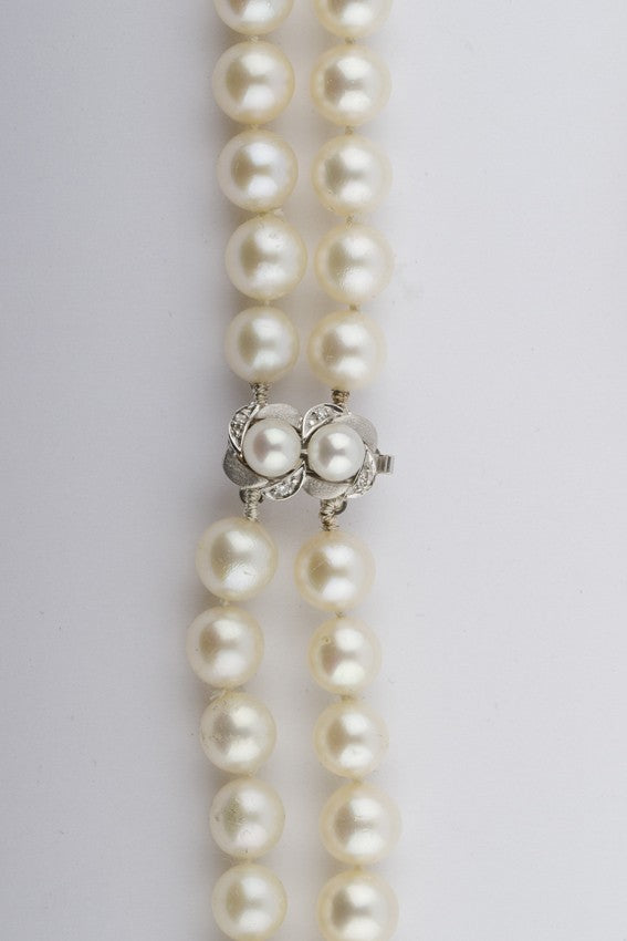 2-strand cultured pearl necklace