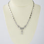 White gold link necklace with 100 diamonds