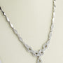 White gold link necklace with 100 diamonds