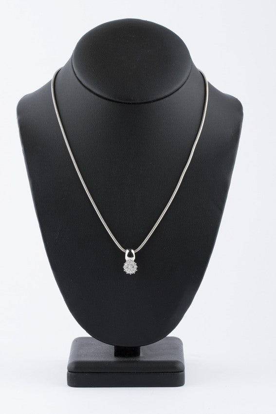 Wit gouden entourage clip/hanger met briljanten