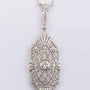 White gold Art Deco pendant with diamonds