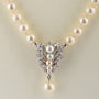 Cultured pearl necklace with white gold clasp