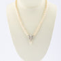 Cultured pearl necklace with white gold clasp