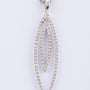 White gold pendant with diamonds on a white gold necklace