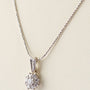 White gold pendant with 12 diamonds on a white gold necklace