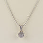 White gold pendant with 12 diamonds on a white gold necklace