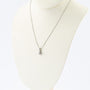 White gold pendant with 12 diamonds on a white gold necklace