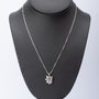 White gold pendant with 6 diamonds on a white gold necklace