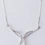 White gold necklace with 14 diamonds
