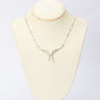 White gold necklace with 14 diamonds