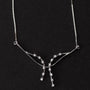 White gold necklace with 14 diamonds