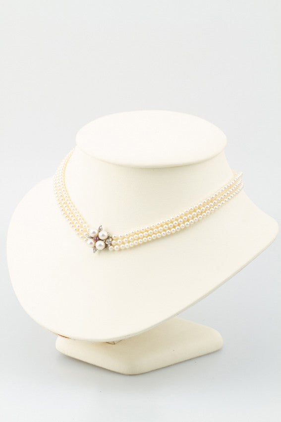 3 strengs parelcollier