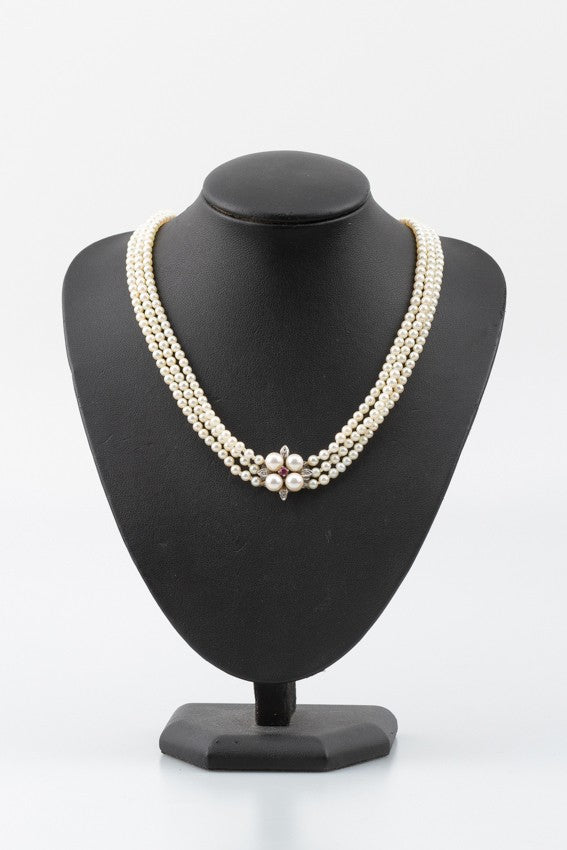 3 strengs parelcollier