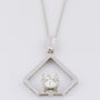 White gold pendant with a brilliant