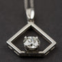 White gold pendant with a brilliant