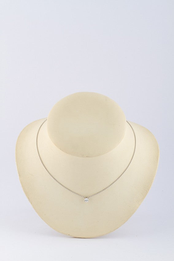 Wit gouden solitair hanger met een briljant van 0.51 ct.