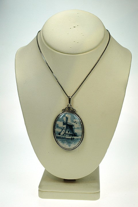 Oude zilveren Hollandse hanger