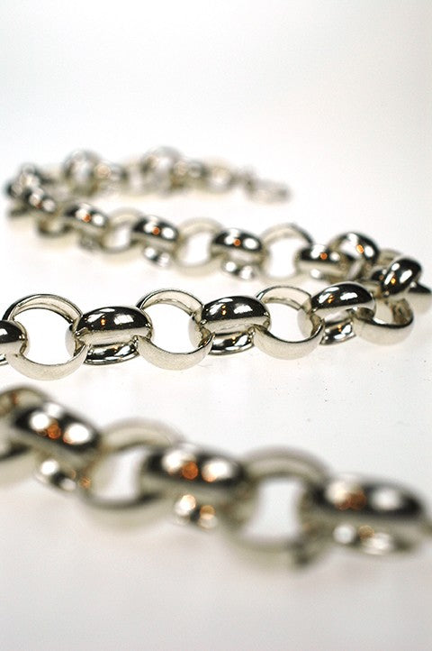 Silver jasseron necklace