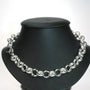 Silver jasseron necklace