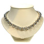 Silver jasseron necklace