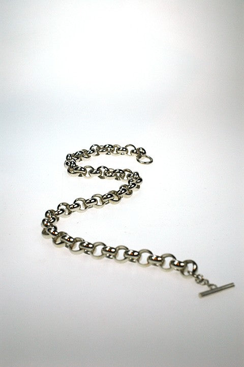 Silver jasseron necklace
