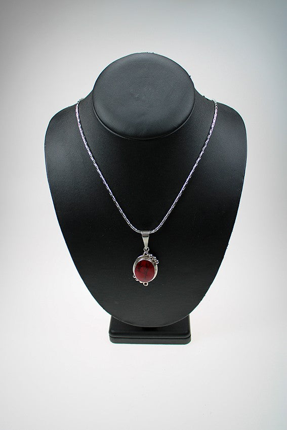 Zilveren collier met hanger