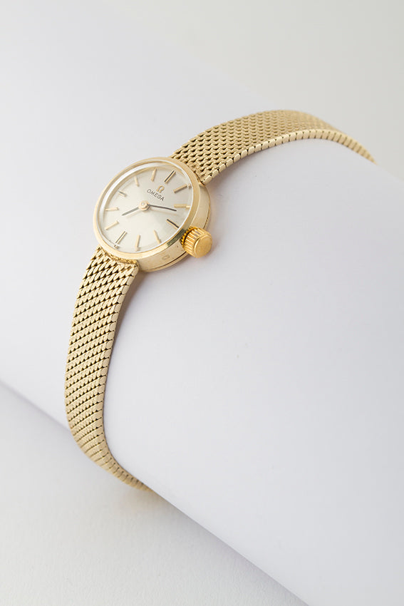 Gold Omega ladies wristwatch