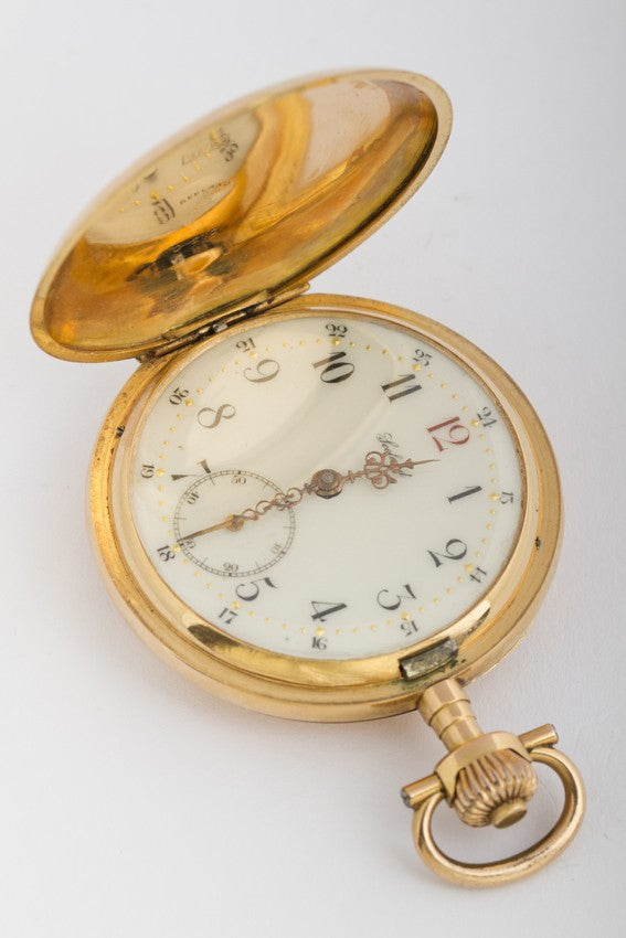 Gouden savonette zakhorloge