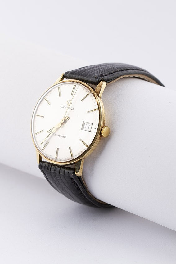 Gold men's watch brand Certina.