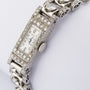Platinum Art Déco watch with brilliant cut diamond